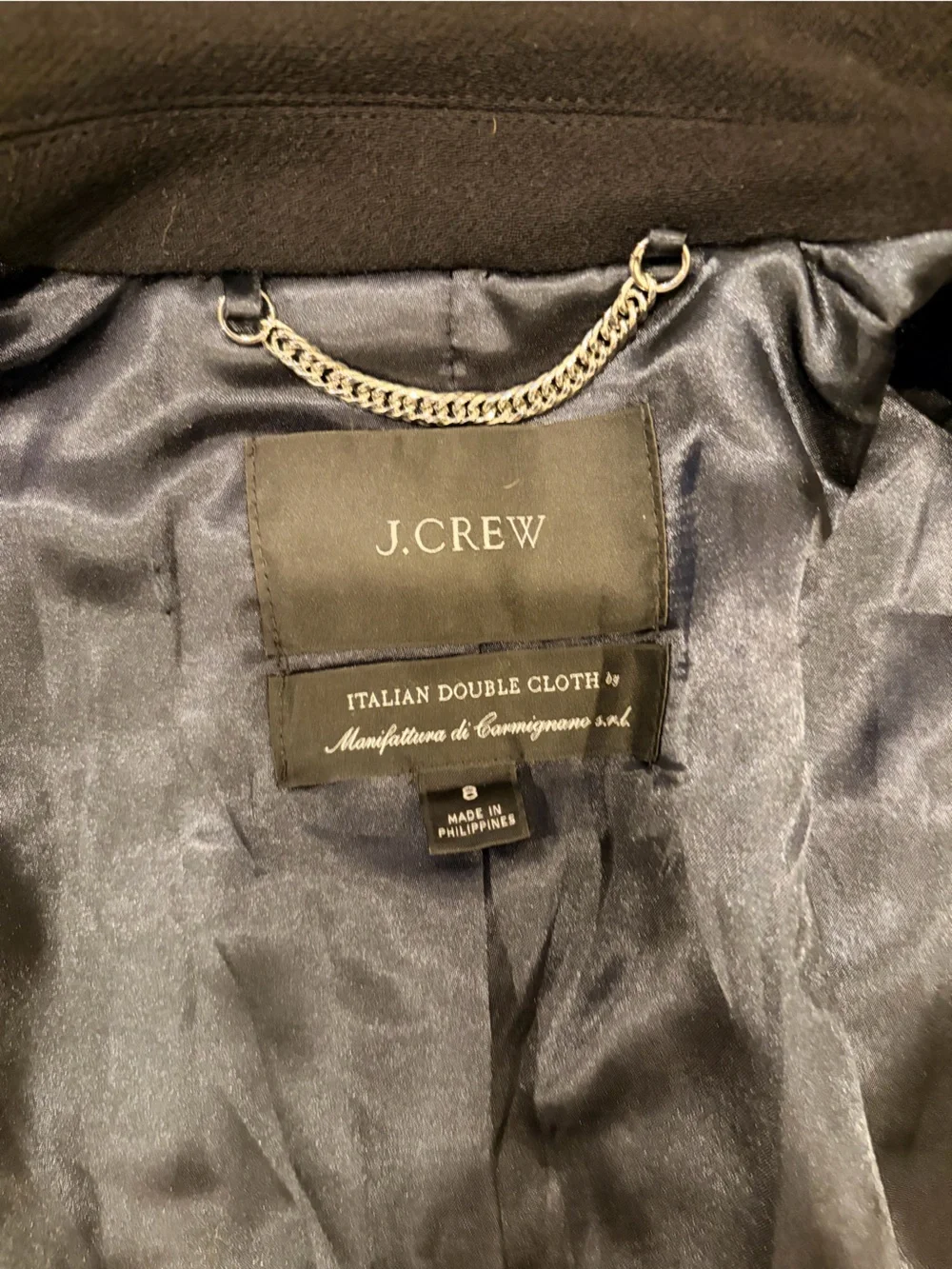 J. Crew Black Wool Peacoat with Tailored Waist - Picture 7 of 8
